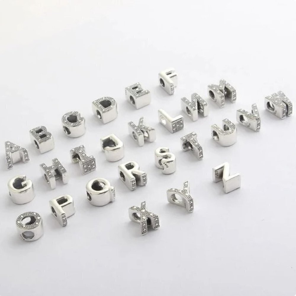 Sterling Silver Letter Alphabet Charm